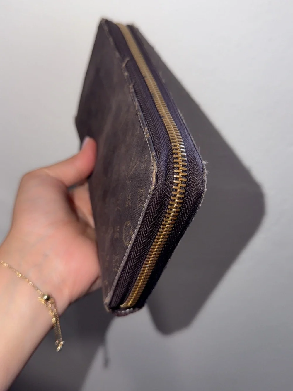 Louis Vuitton Brown Monogram Zip-Around Phone Case